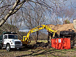 Demolition using Orang Cans disposal.